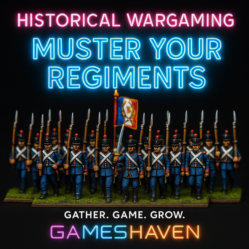 Historical & Wargaming at Games Haven – Where Strategy Meets Story From the battlefields of the Old World to the trenches of Normandy, Games Haven Nottingham is your command centre for all things wargaming. Our dedicated tables are built for both historical and fantasy warfare, giving you the space and terrain to bring centuries of conflict (or imagination) to life. Whether you’re leading Romans, Redcoats, or Space Marines, you’ll find the perfect battlefield here. We host regular Warhammer Old World, Bolt Action, Flames of War, Black Powder, and Age of Sigmar sessions, plus open tables for custom systems and historical enthusiasts who love accuracy as much as tactics. Hire Rate: £7.50 per person all day, pairs £12.50, or included in membership. Facilities: Large tables, terrain sets, paints, hobby tools, and a relaxed social atmosphere. Saturdays & Sundays are our prime wargaming days, with friendly matches, campaigns, and themed historical events throughout the year. At Games Haven, it’s not just about who wins the battle — it’s about the story your army tells on the way there. #Wargaming #HistoricalWargames #WarhammerOldWorld #BoltAction #FlamesOfWar #MiniatureWargaming #TabletopStrategy #GamesHaven #GamesHavenUK #CommunityGaming #NottinghamWargaming #InclusiveGaming #QueerWargamers #AllPlayersWelcome #HobbyGaming