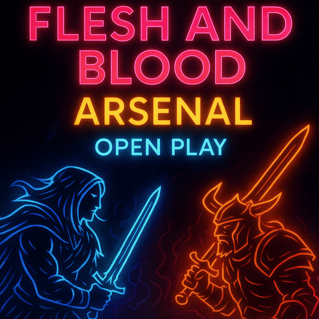 Flesh and Blood Mondays – Play, Trade, and Forge Your Legend Monday nights at Games Haven Nottingham belong to Flesh and Blood. Whether you’re brand new to Rathe or a seasoned ProQuest grinder, you’ll find a welcoming space to play, trade, and test your decks against Nottingham’s friendliest (and fiercest) players. We run casual play, Blitz and Classic Constructed events, and we’re part of the official Flesh and Blood OP network, so your games here can earn XP and track toward larger events. If you’re learning the ropes, we’ll match you with experienced players who love helping new heroes find their footing. When: Every Monday evening Entry: £7.50 per person or free for members What to Bring: Your decks, your sleeves, and maybe your next big combo. We’ve got snacks, drinks, and trade tables waiting. At Games Haven, Flesh and Blood isn’t just about the win — it’s about the stories, the rivalries, and the moments that keep you coming back week after week. #FleshAndBloodTCG #FABCommunity #CardGames #TabletopGaming #GamesHaven #GamesHavenUK #NottinghamGaming #InclusiveGaming #QueerGamers #CCGNight #MondayGaming #PlayFleshAndBlood #LGSCommunity #HobbyGaming #AllPlayersWelcome