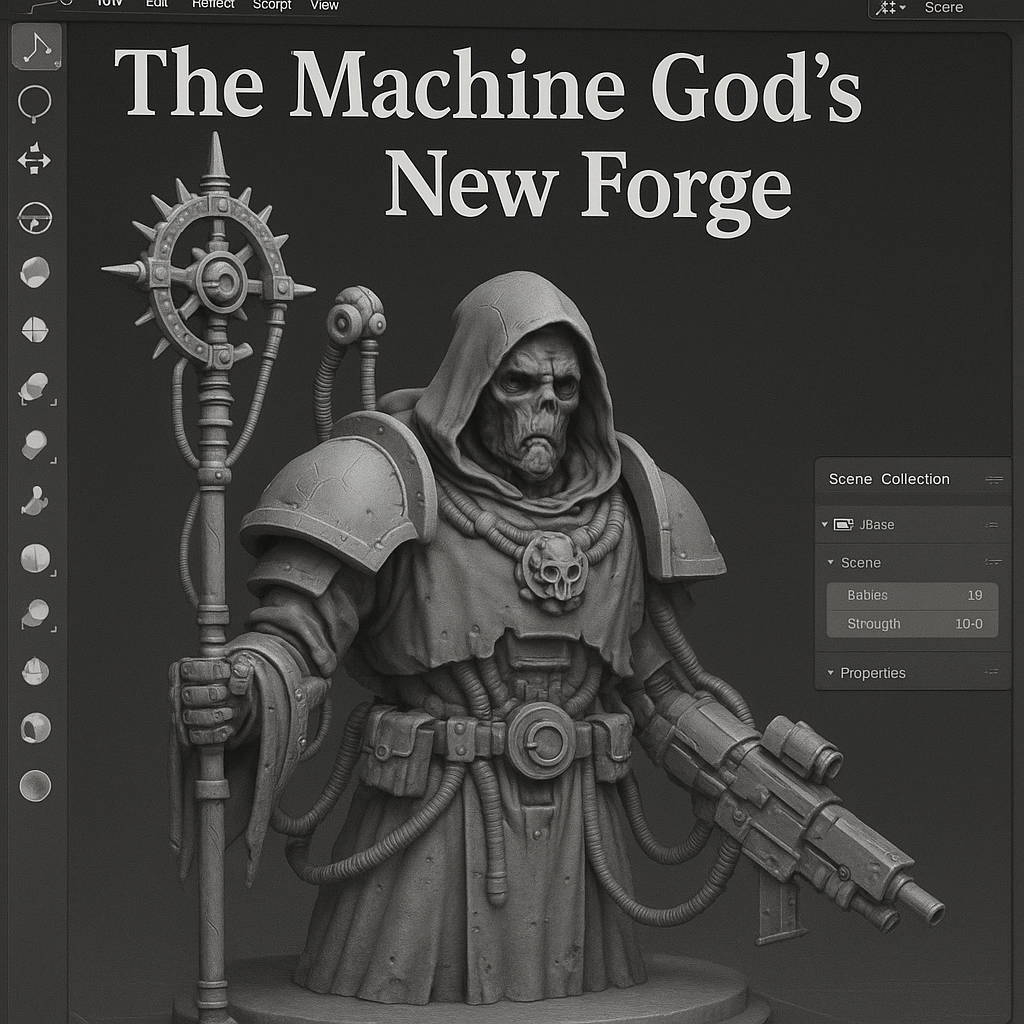 Plastic has become data. Imagination has escaped the vault. As Games Workshop sues independent 3D artists like Ghamak, a new creative rebellion rises — one that asks who truly owns a world once it inspires millions to build their own. The Machine God provides, but the forge now belongs to everyone.